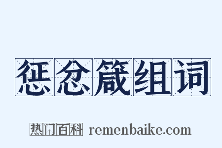 惩忿箴组词是什么意思的图片